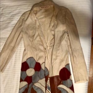 Marni Leather Skin Patchwork Coat